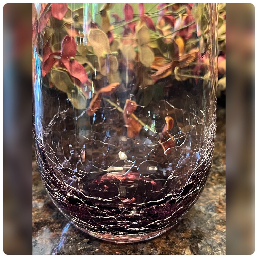 Pier 1-Amethyst Crackle Tumblers-Set of Four-Remarkable!!! - Picture 5 of 7